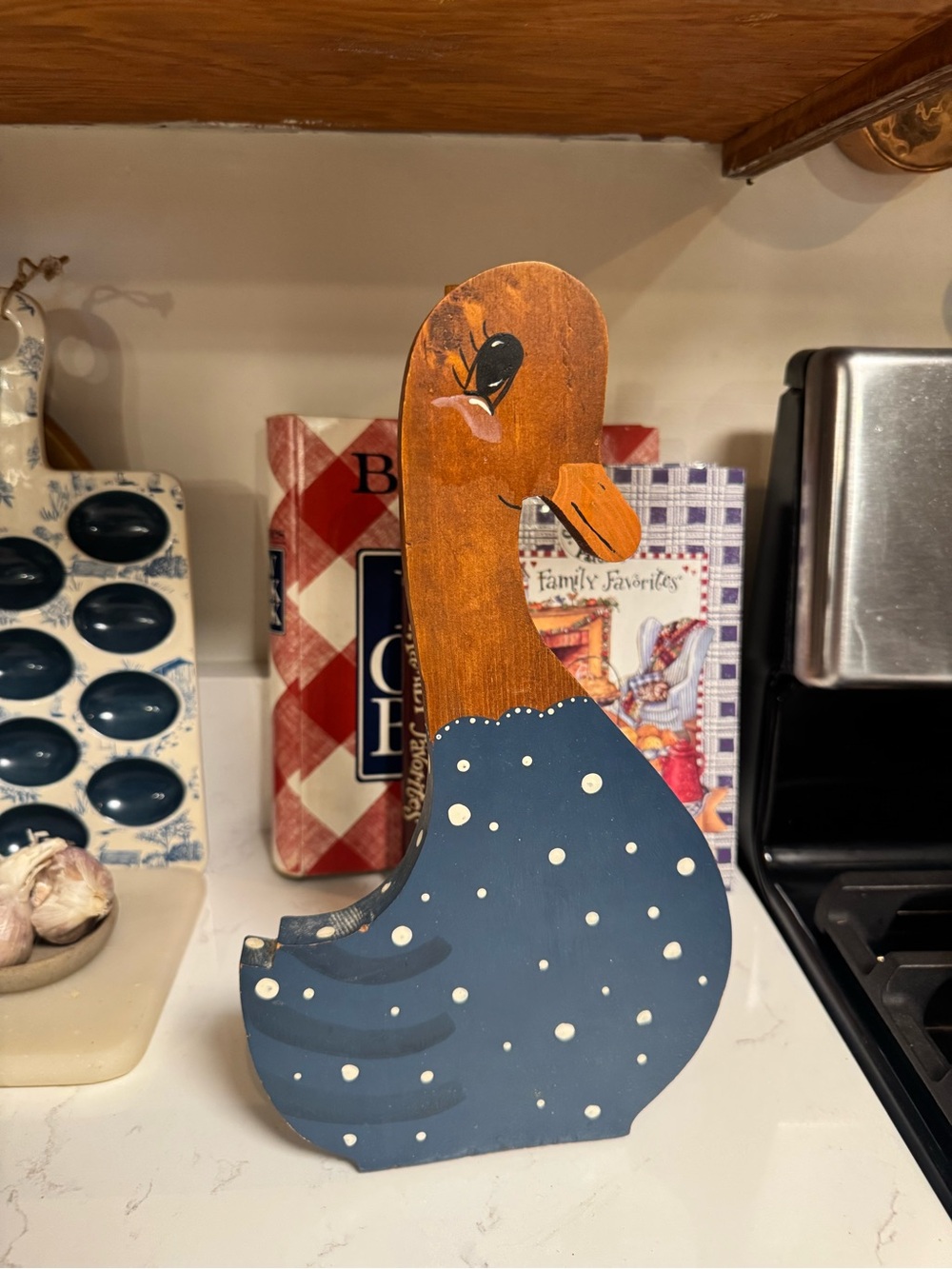 Vintage goose paper towel holder